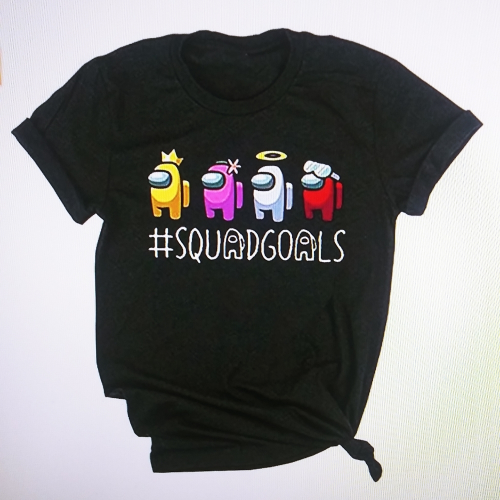 Among Us #SQUADGOALS Impostor Tshirt Womens Medium